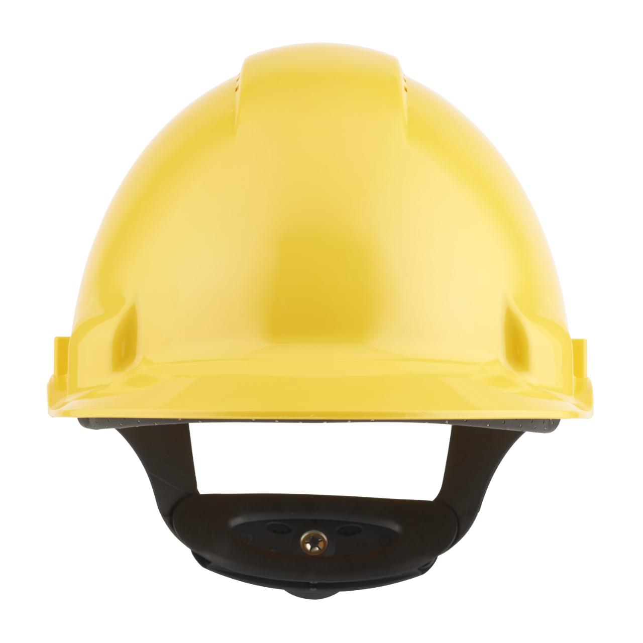 3M™ Vernehjelm, Uvicator, rattjustering, ventilert, svettebånd av plast, gul, G3000NUV-GU
