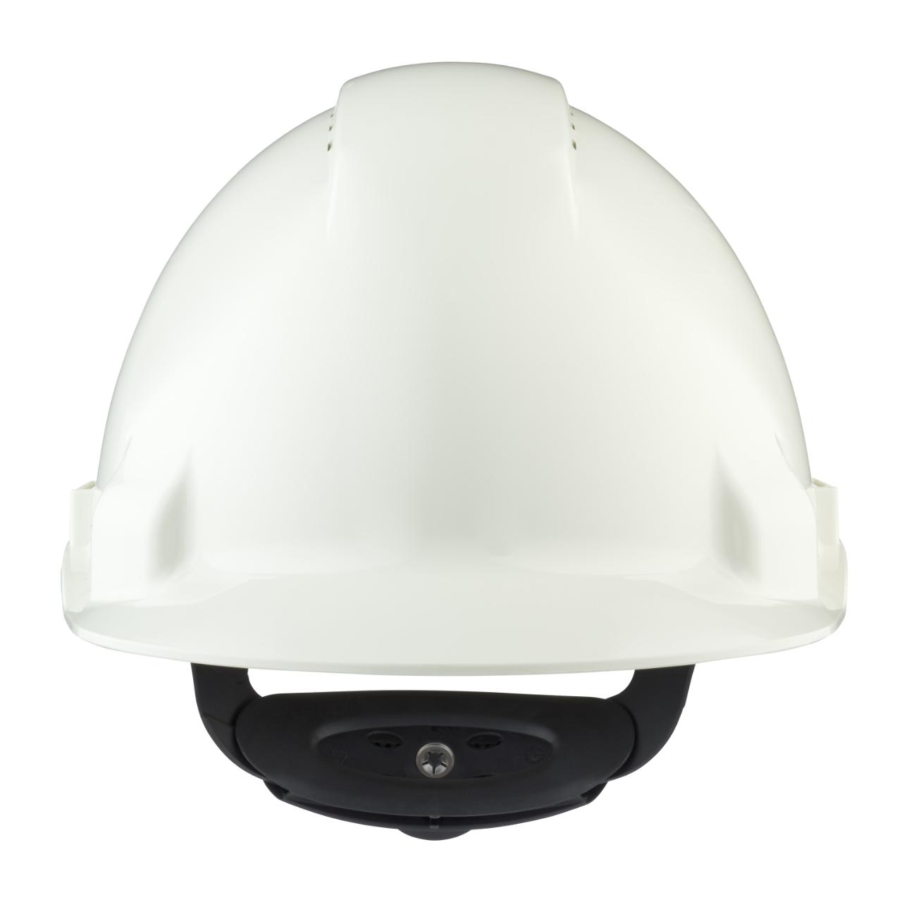 3M™ Vernehjelm, Uvicator, rattjustering, ventilert, svettebånd av plast, hvit, G3000NUV-VI