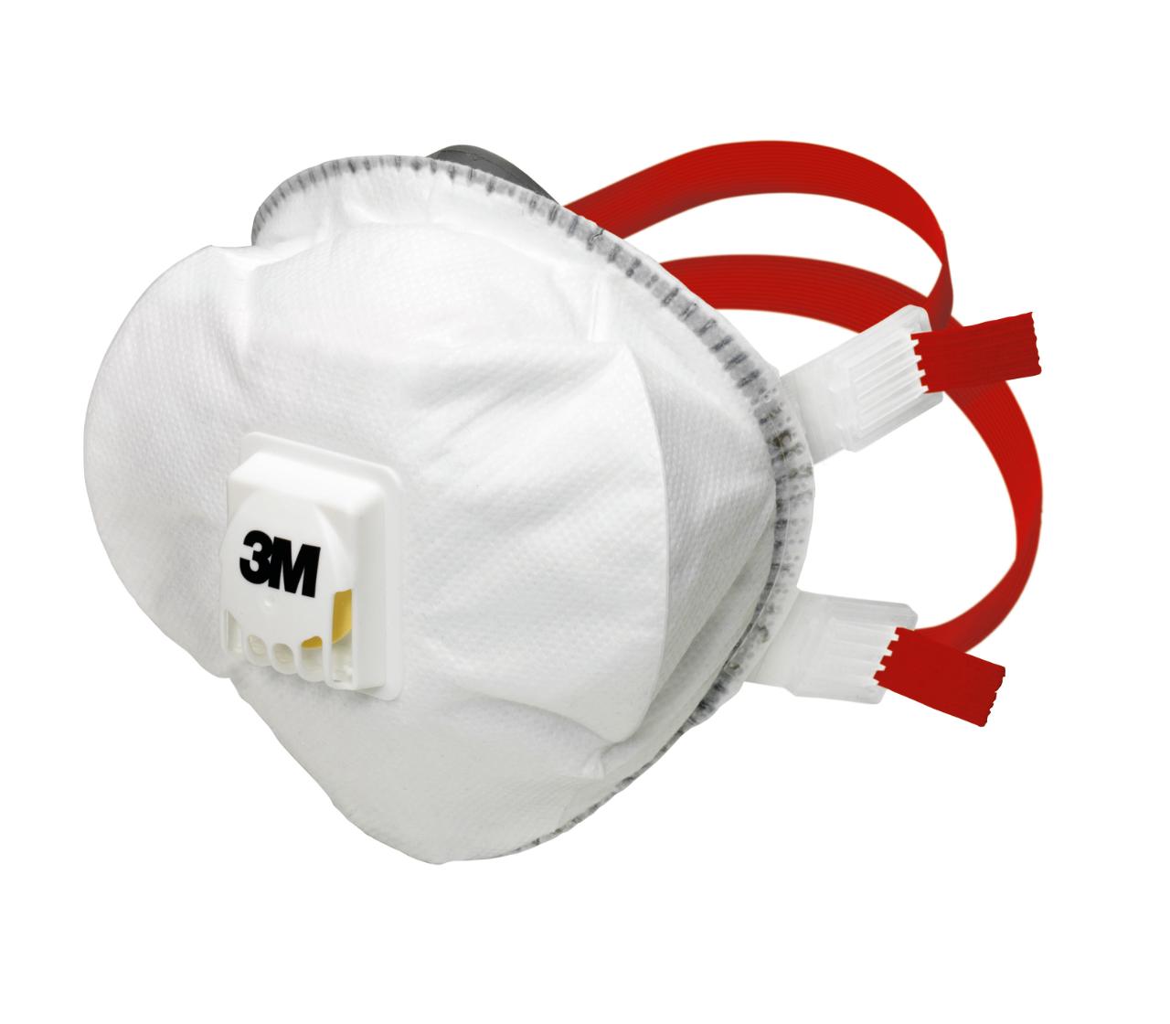 3M™ Partikkelstøvmaske, FFP3, med ventil, 8835+.  Eske med 5 stk