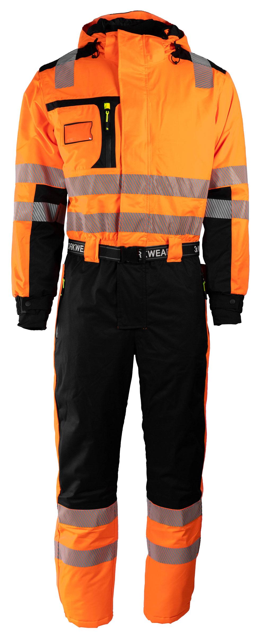 Tor Unisex Kjeledress Foret Fluoriserende EN20471 kl3 Orange/Sort