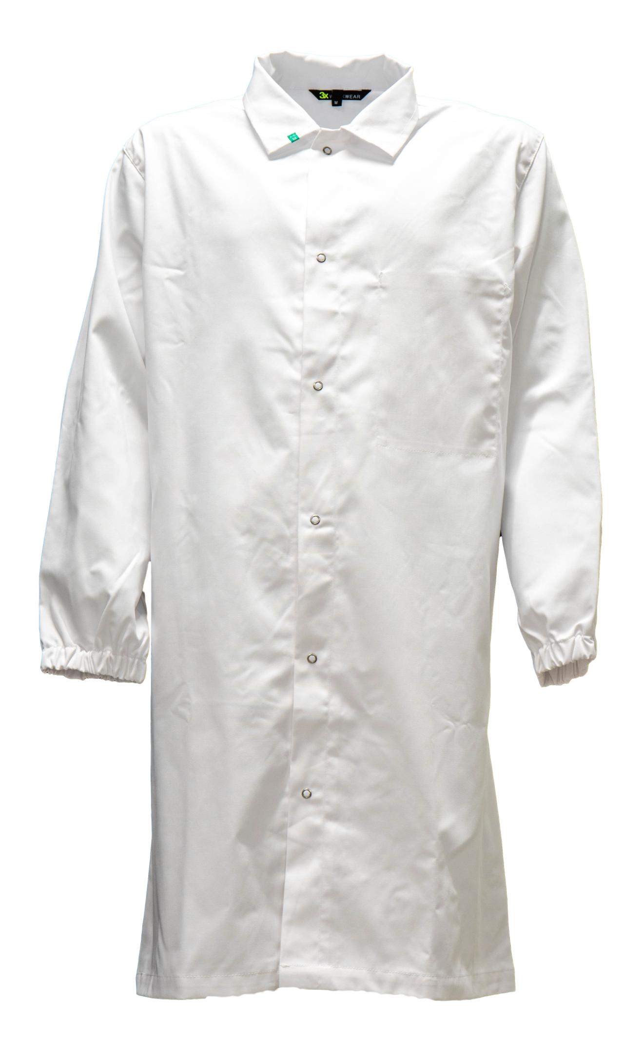 Siv Unisex Frakk Uforet Hvit