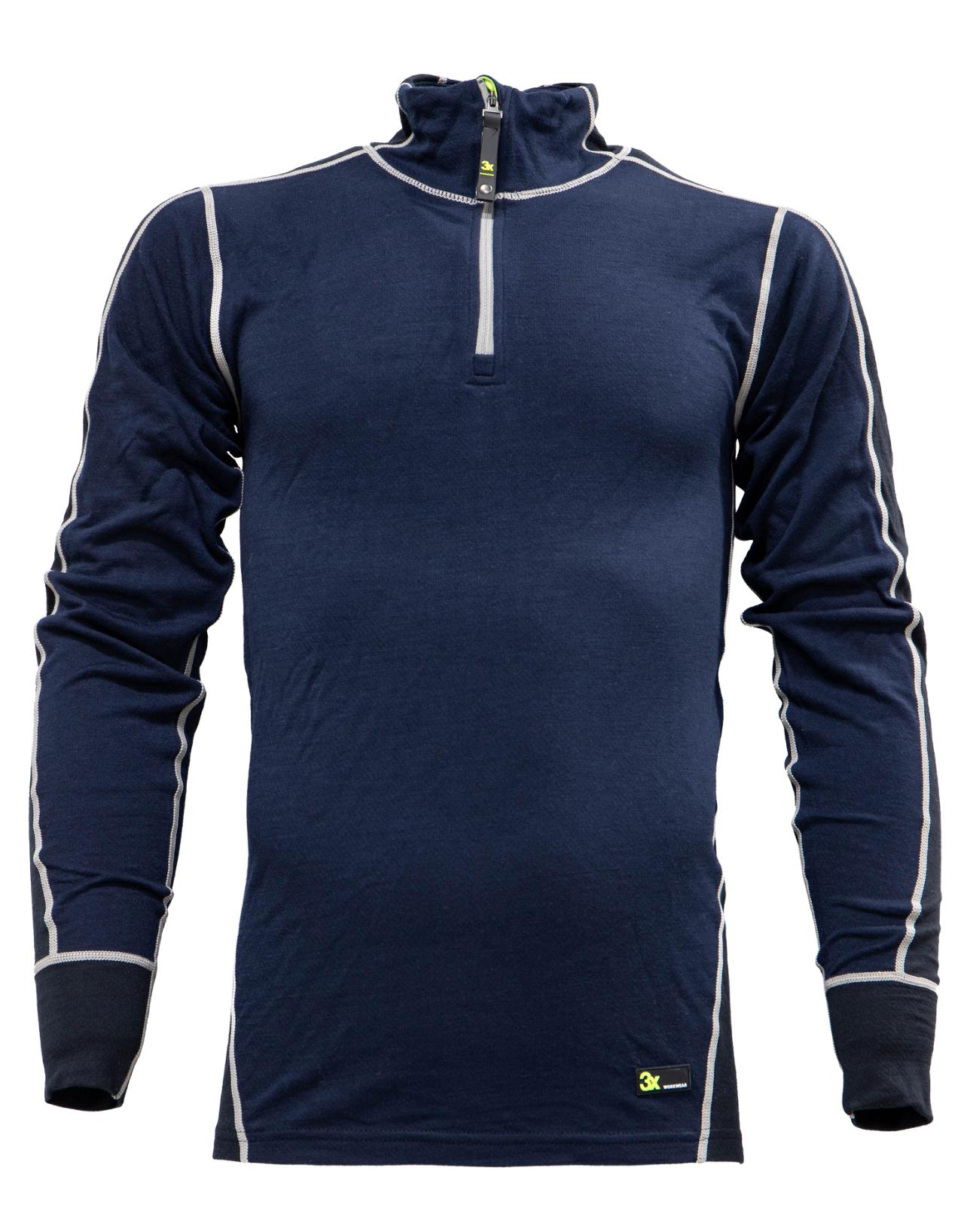 Kilimanjaro Unisex Polotrøye med zip Mørk Blå/Sort