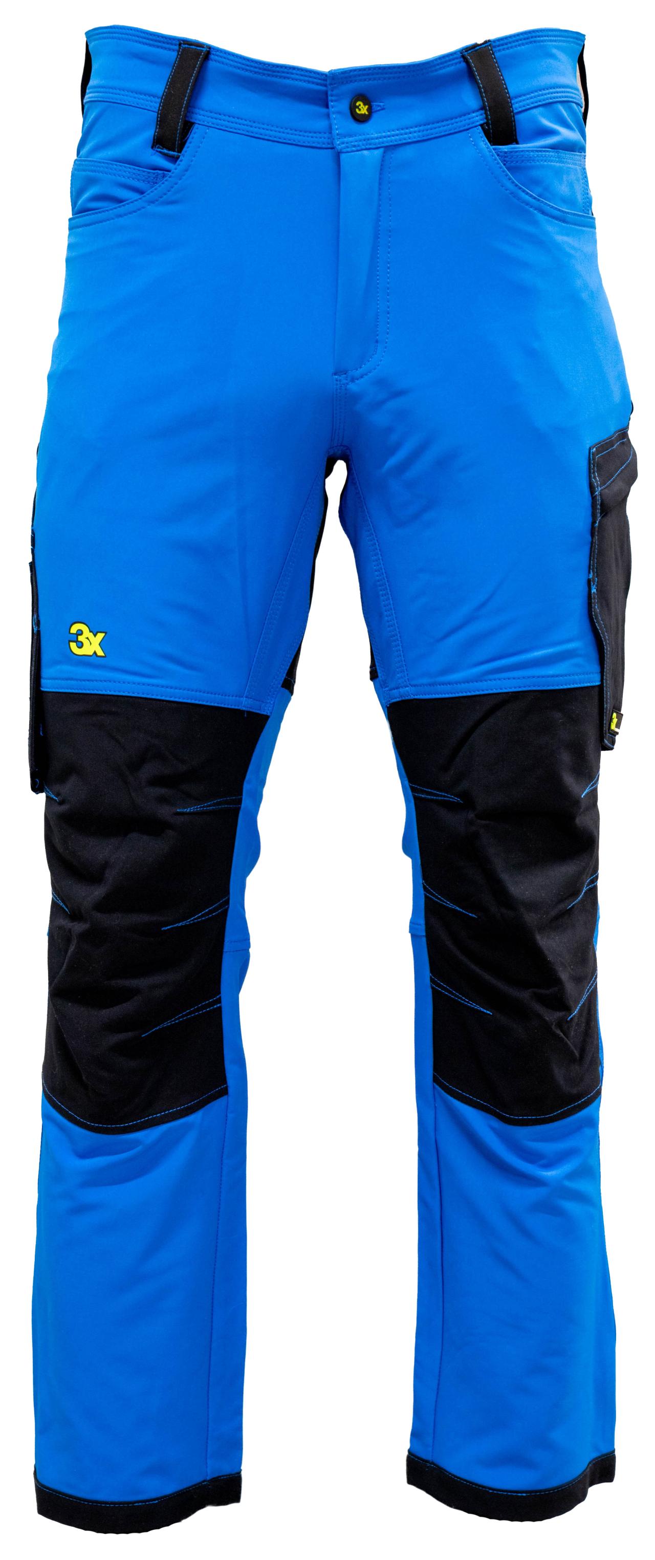 Pizol Bukse med knelomme Softshell Lys Blå/Sort