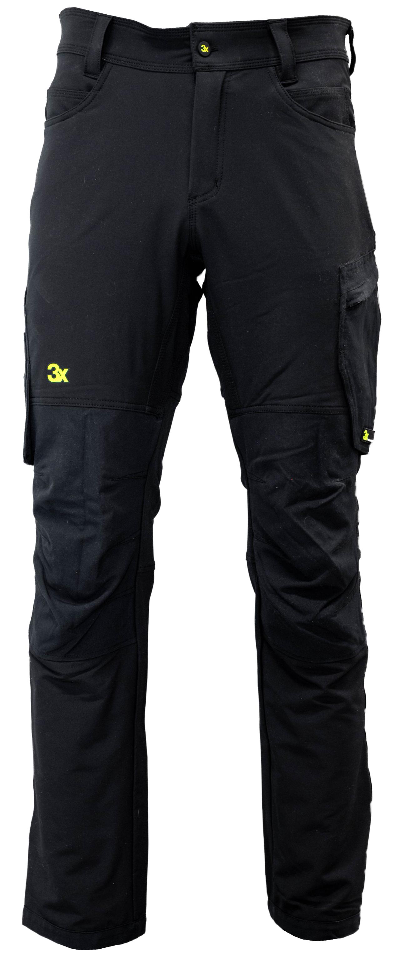 Pizol Bukse med knelomme Softshell Sort