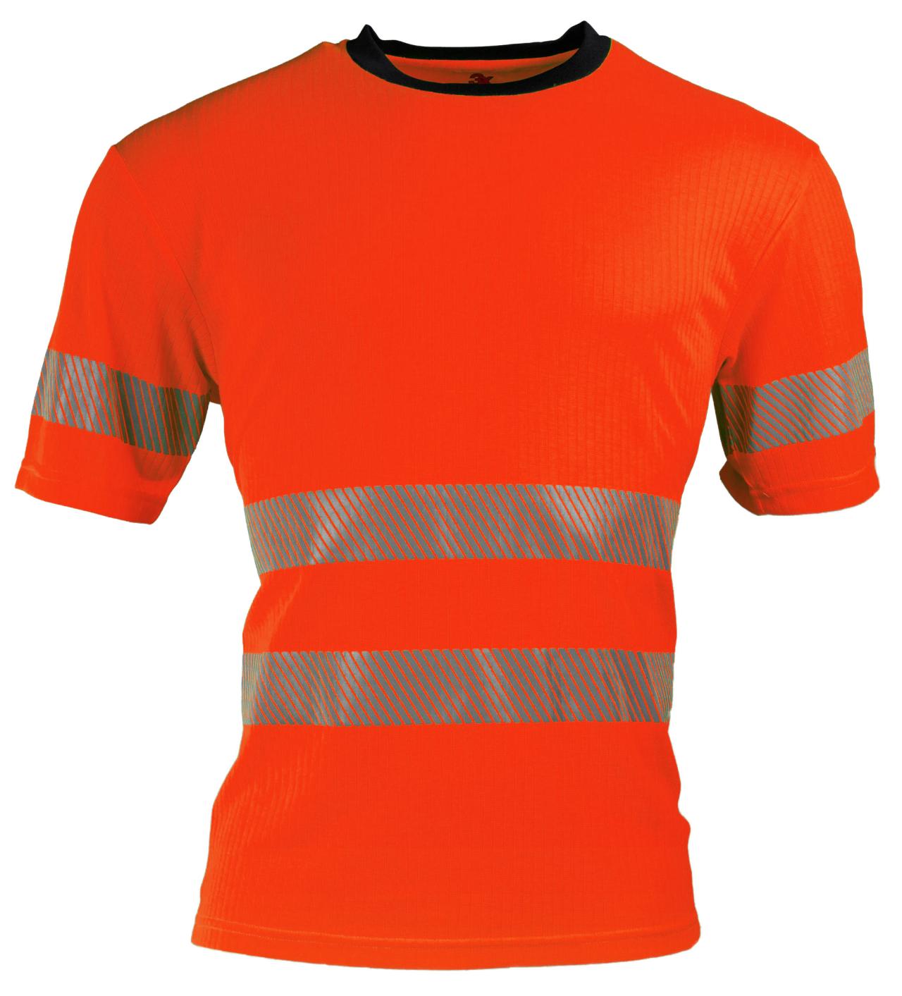 Boye T-shirt - Fluoriserende kl2 Rød Sort