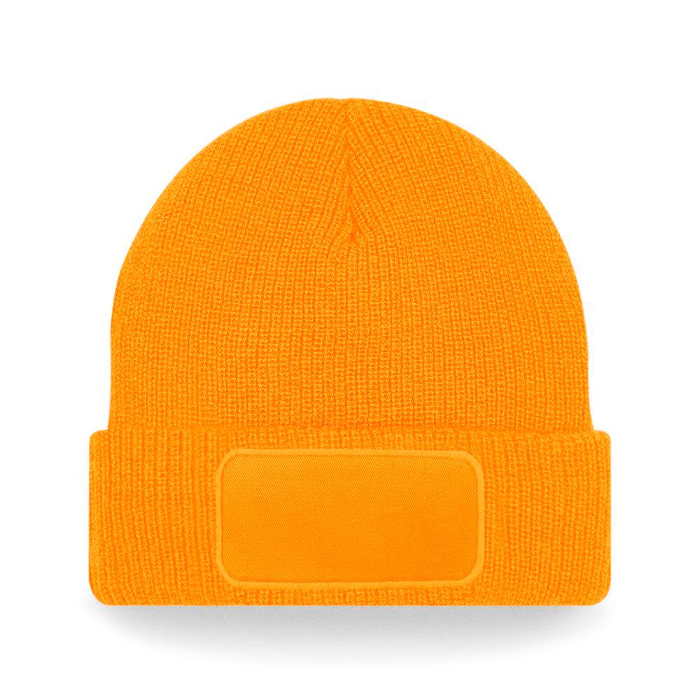 B440 Thinsulate™ Patch Beanie Fluorescent Orange