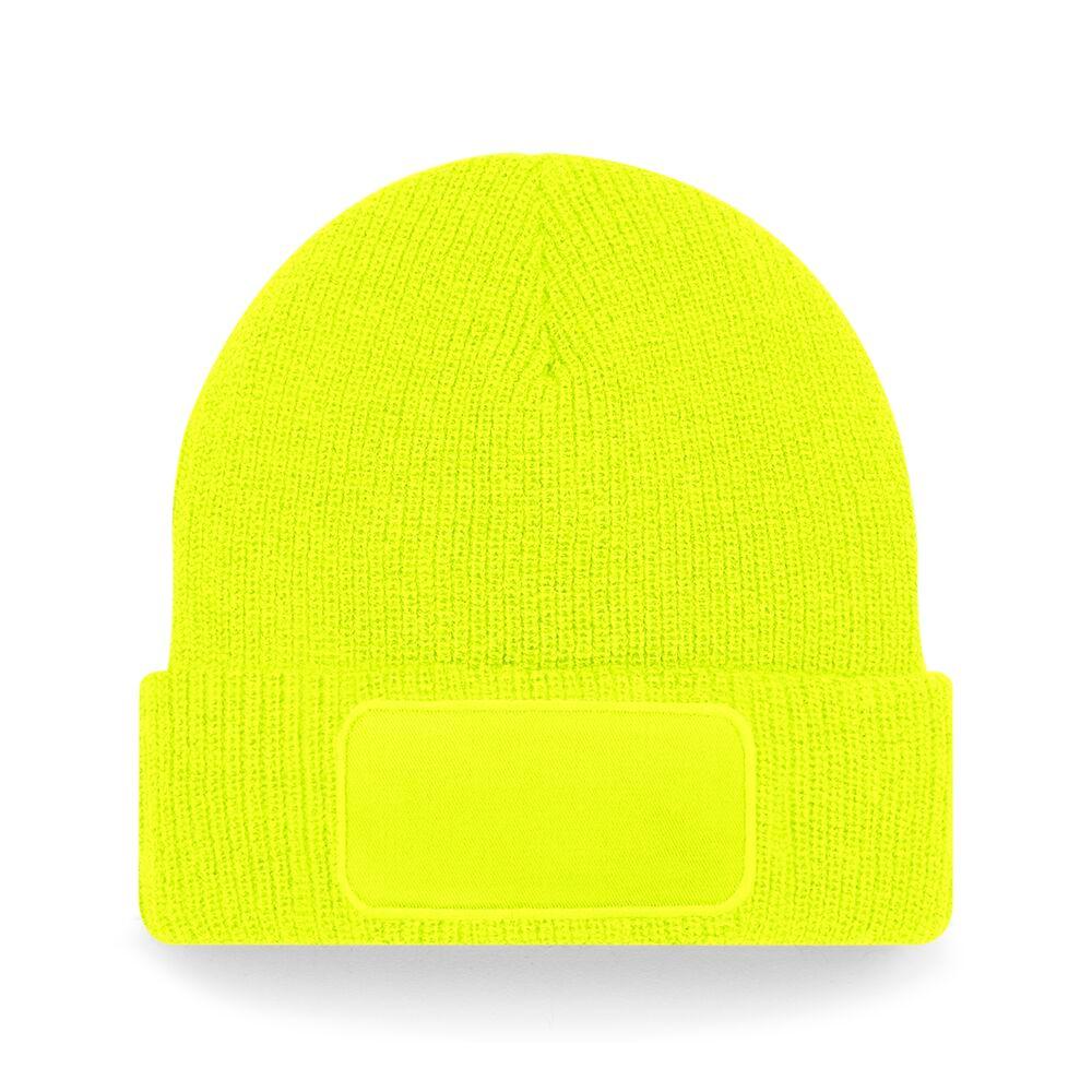 B440 Thinsulate™ Patch Beanie Fluorescent Yellow