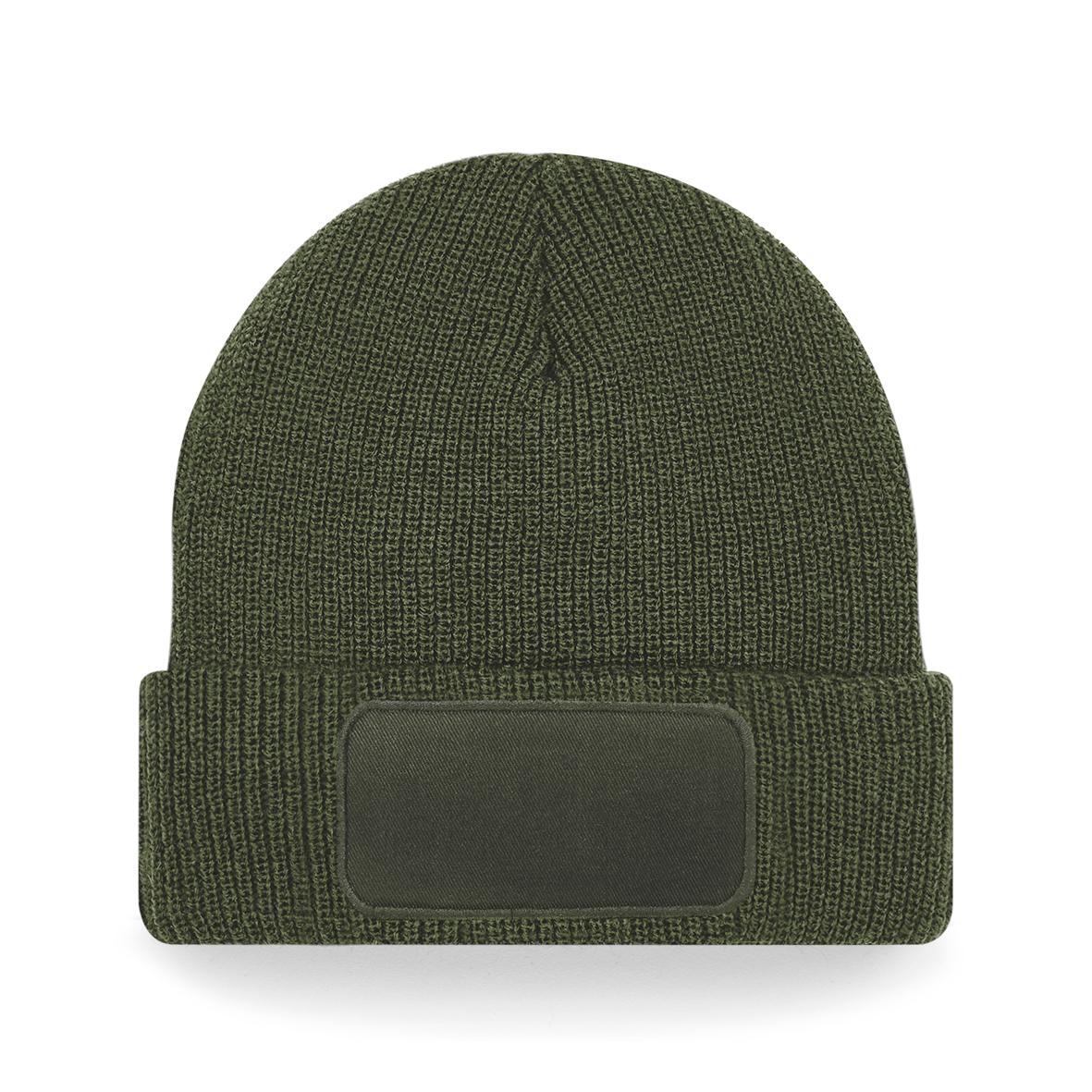 B440 Thinsulate™ Patch Beanie Olive Green