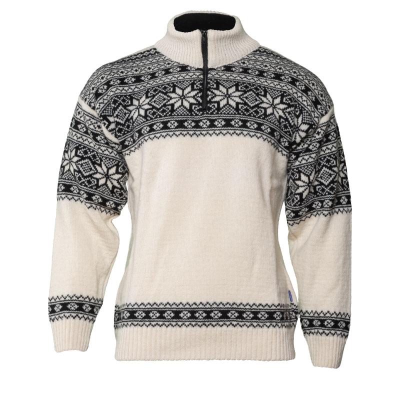 SNØSTJERNE GENSER, Hvit/Sort