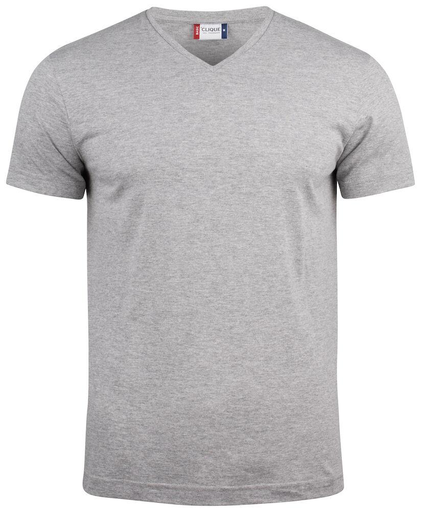 Basic-T V-neck Grey Melange