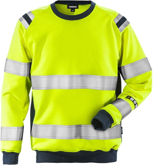 7076 SFLH FLAME SWEATSHIRT HIVIS YELLOW/NAVY