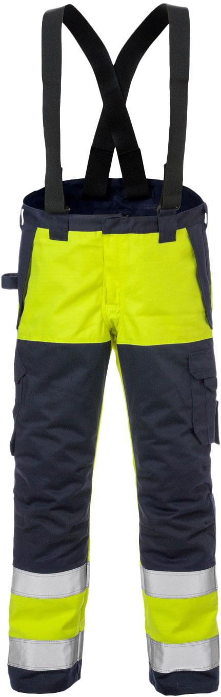 2588 FLAM FLAME WINTERTROUSERS HIVIS YELLOW/NAVY