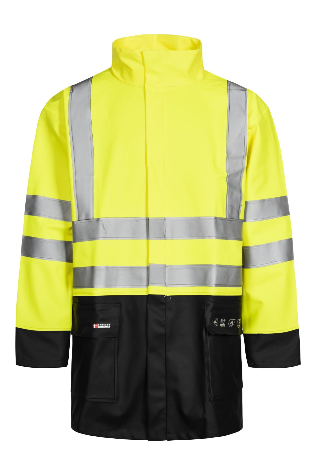 Regnjakke,  Hi Vis Saturn Yellow/Navy