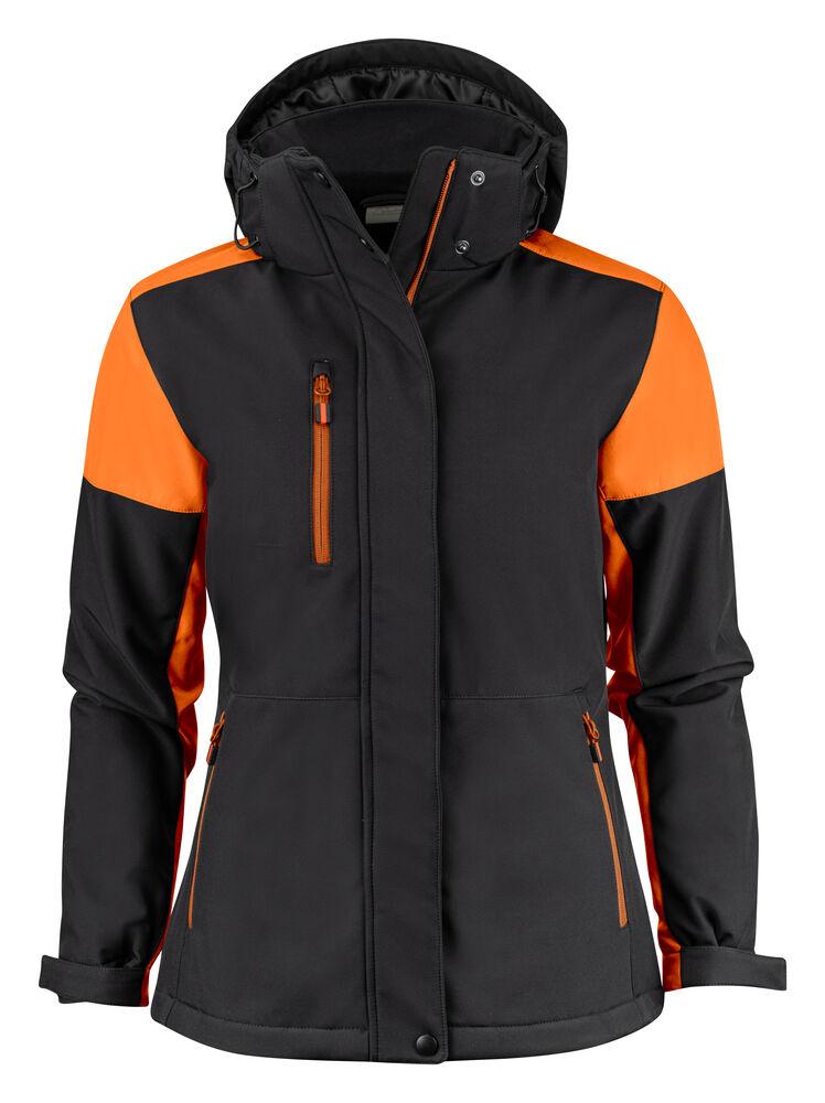 Prime Padded Softshell Lady Black/Orange