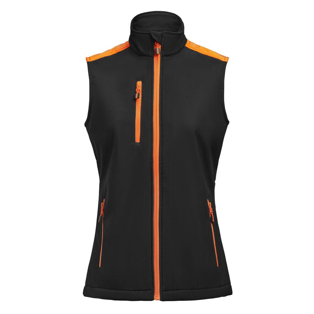 Prime Softshell Vest Lady Black/Orange