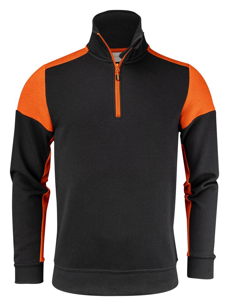 Prime Halfzip Sweater Black/Orange