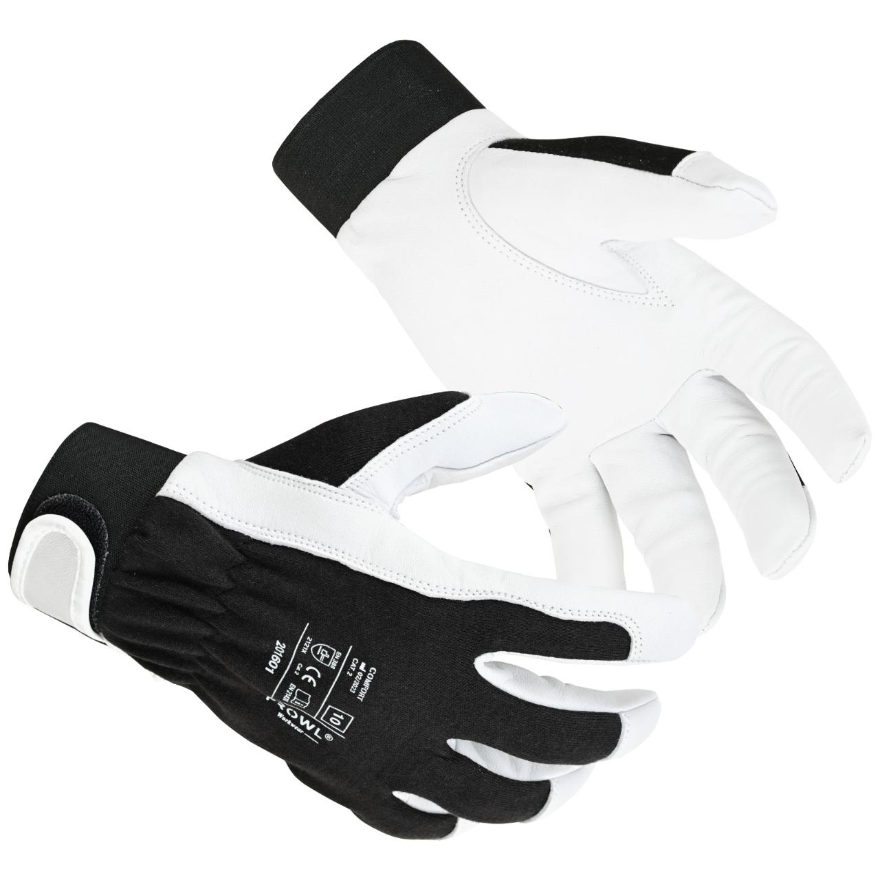 Prowl monteringshanske i geiteskinn. Med borrelåslukking