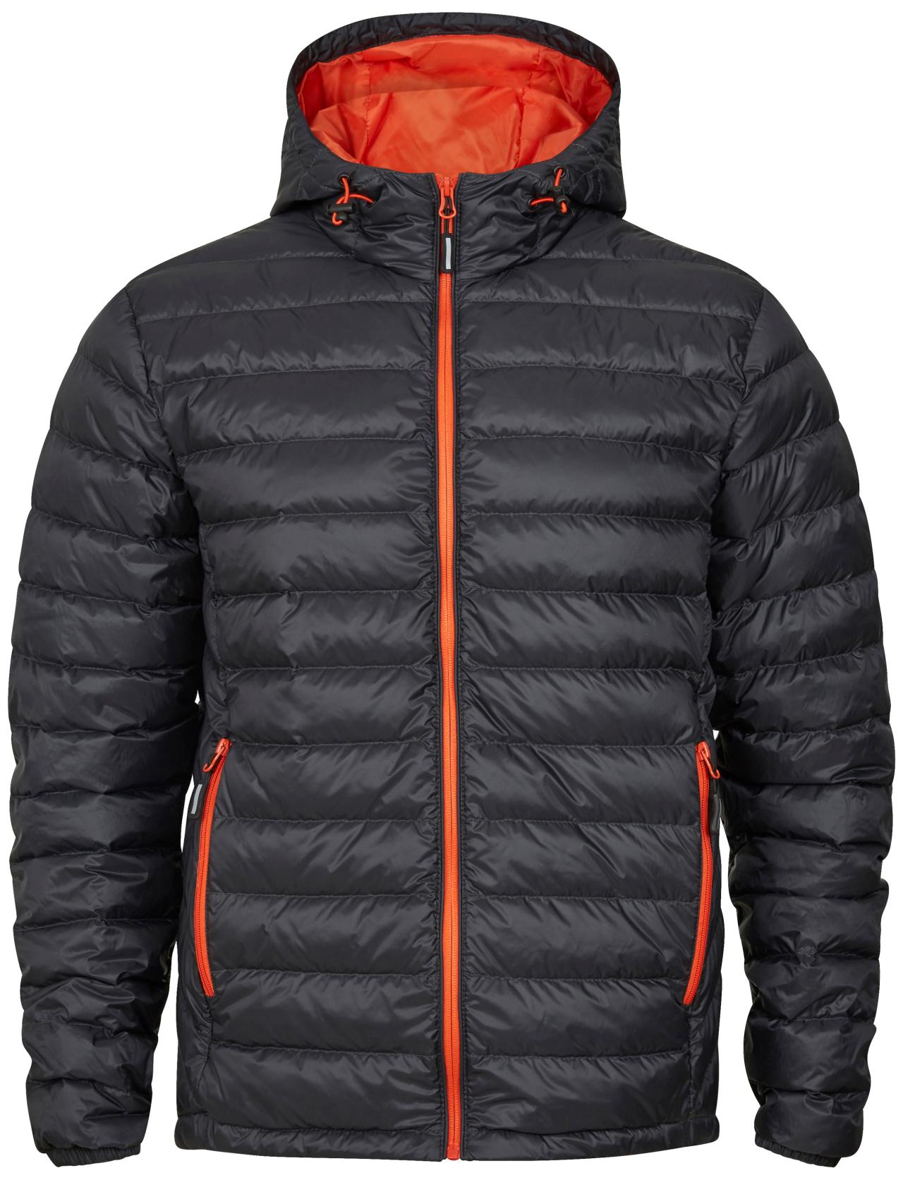 SUPERLIGHT DOWN HOOD JACKET/GREY/ORANGE
